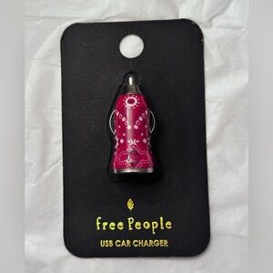 Free People Boho Patterned USB Car Charger -  Limited Edition